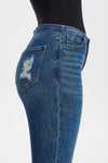 High Rise Bootcut Flare Denim Jeans-Flare & Bootcut-BAYEAS