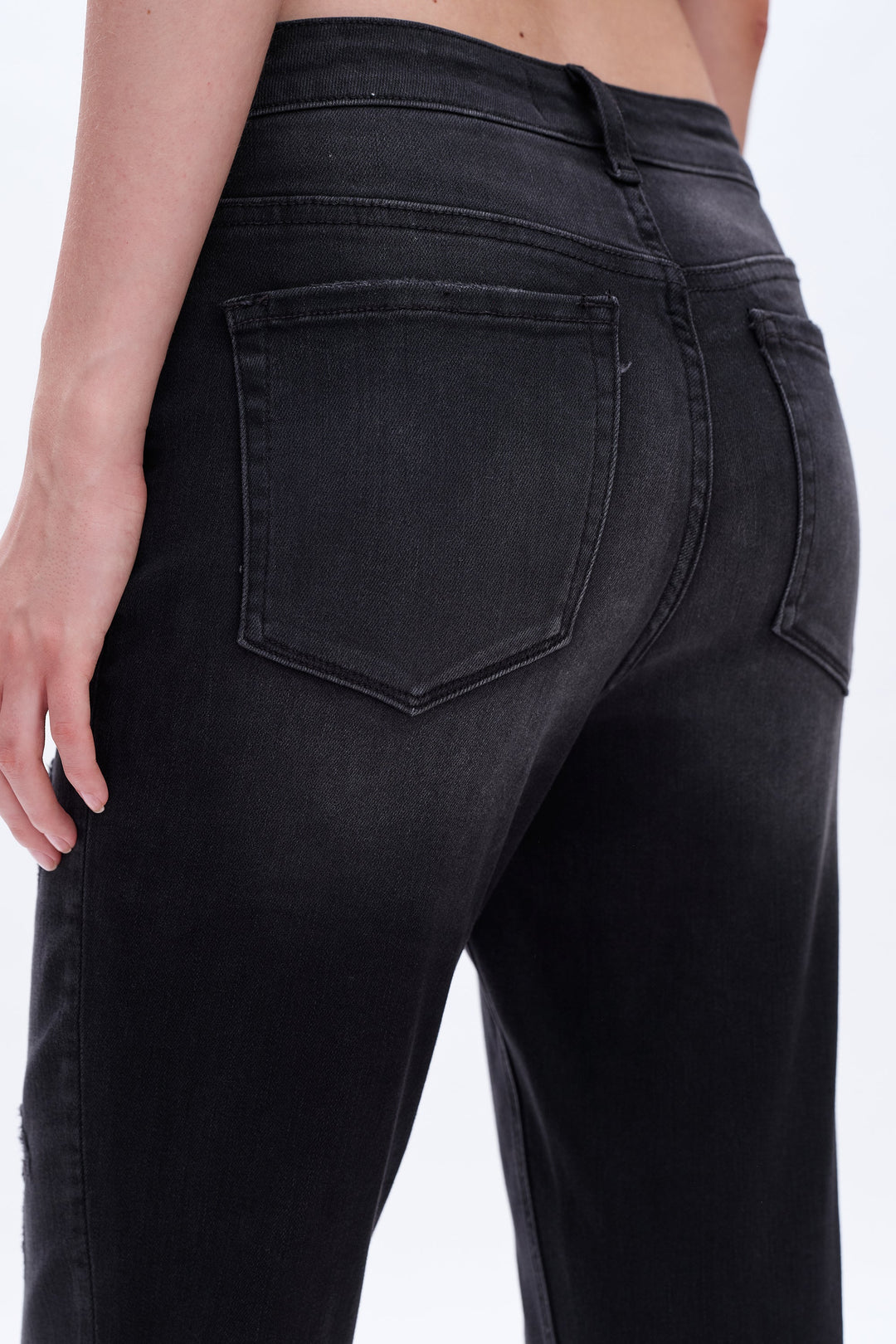 High Rise Straight Crop Jeans