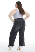 HIGH RISE WIDE LEG JEANS BYW8125-P