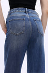 High Rise Straight Leg Jeans-Straight-BAYEAS