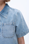 Shirt Dress with Chest Zipper