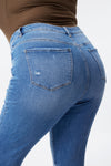 Low Rise Distressed Bootcut Jeans