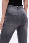 Womens Flare Jeans With Raw Hem-Flare & Bootcut-BAYEAS