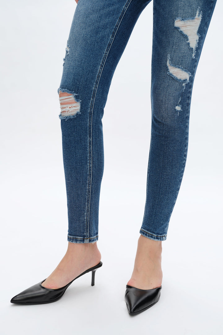 Anna High Rise Distressed Skinny Jeans