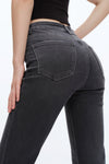 High Rise Flare Denim Jeans-Flare & Bootcut-BAYEAS