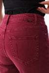 High Rise Cropped Distressed Wide Leg Jeans