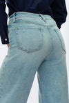Lisa Mid Rise Wide Leg Denim Jeans