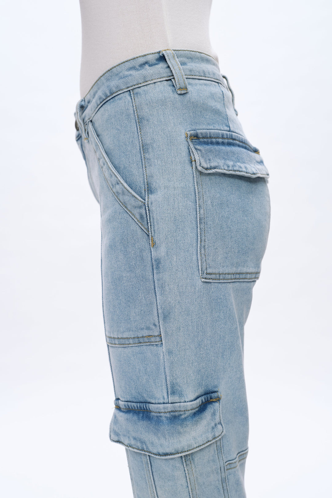 High Rise Straight Leg Denim Jeans