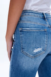 High Rise Flare Denim Jeans-Flare & Bootcut-BAYEAS