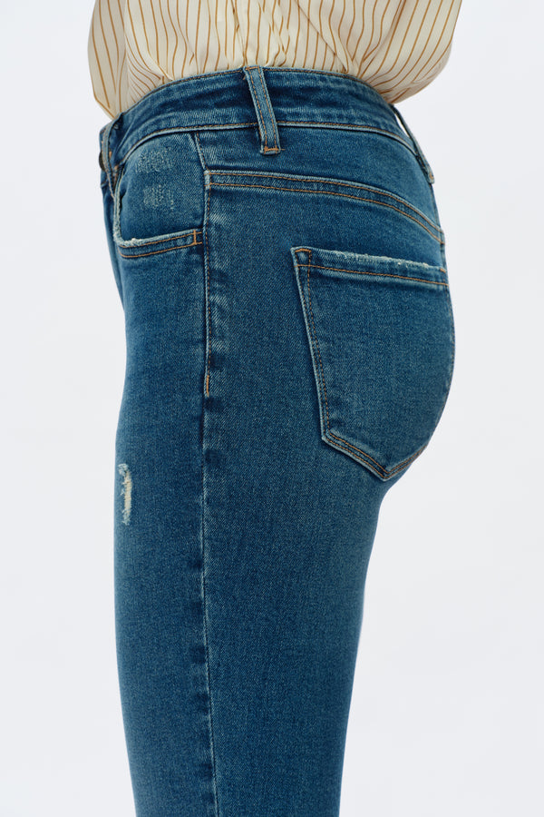 High Rise Cropped Flare Pants