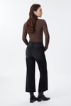 High Rise Cropped Distressed Wide Leg Jeans