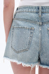 Embellished Denim Shorts