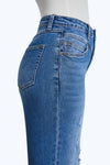 Faded Wash Wide Leg Jeans-Straight-BAYEAS