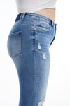 MID-RISE SLIM STRAIGHT WITH RAW HEM JEANS BYT5178-P