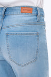 Mid Rise Rolled Leg Barrel Denim Jeans