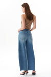 High Rise Appliqué Barrel Leg Jeans