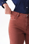 High Rise Cropped Distressed Wide Leg Jeans