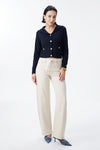 High Rise Stretch Barrel Leg Pants