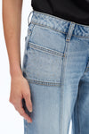 Mid Rise Flare Leg Denim Jeans-Flare & Bootcut-BAYEAS