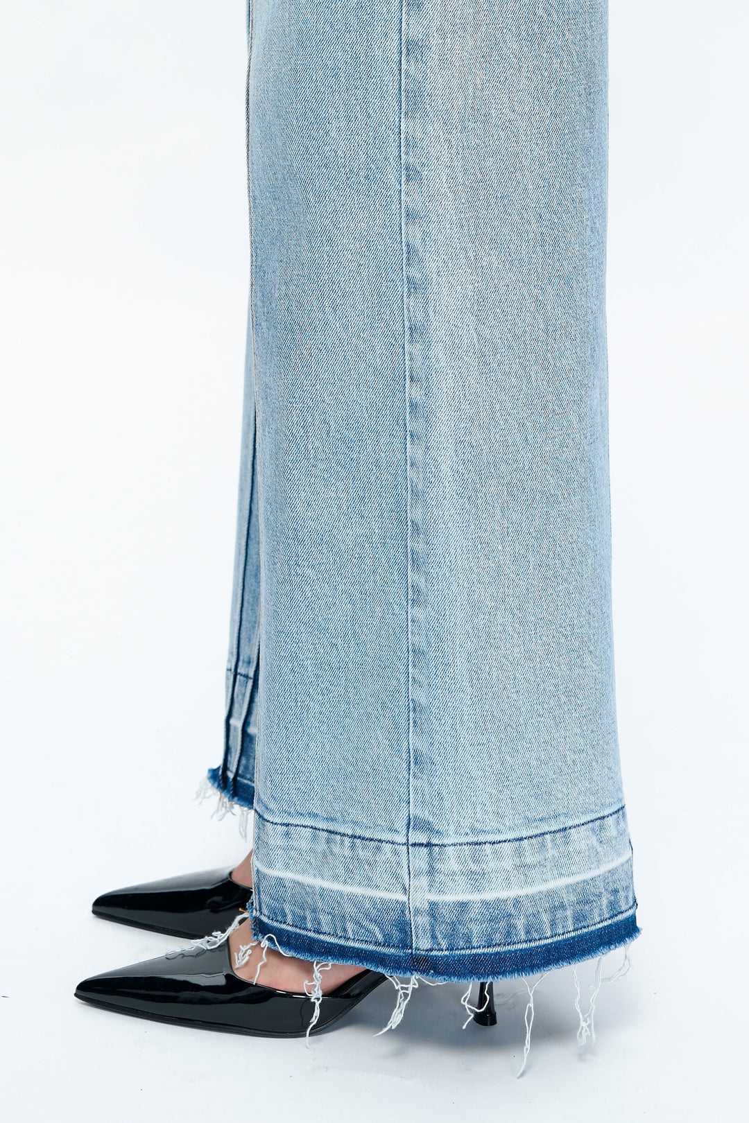 Jermy Mid Rise Wide Leg Denim Jeans