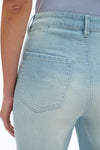 High Rise Embroidered Relaxed Straight Denim Jeans