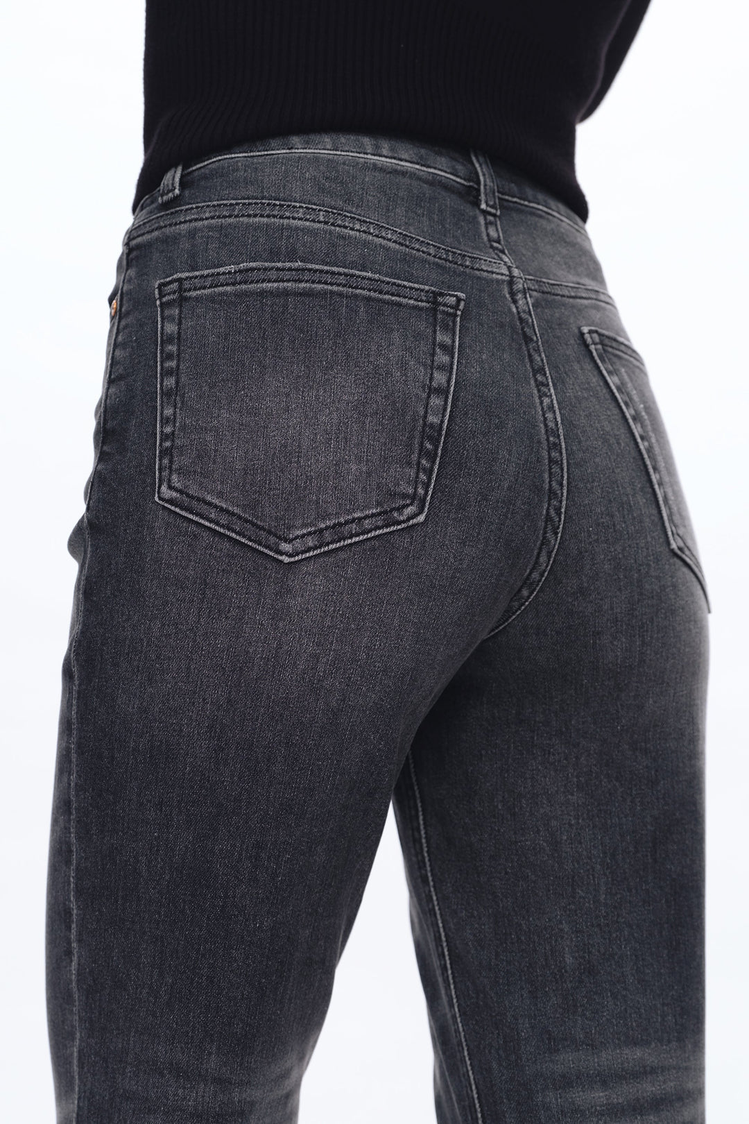 High Rise Straight Denim Jeans