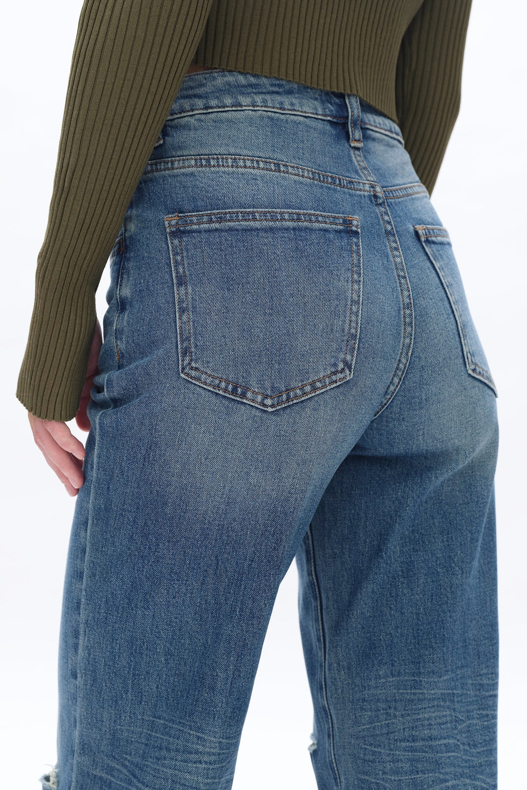 Super High Rise Wide Leg Denim Jeans