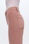 Leslie High Rise Wide Leg Denim Jeans With Raw Hem