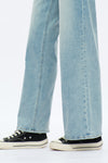 Mid Rise Wide Leg Denim Jeans