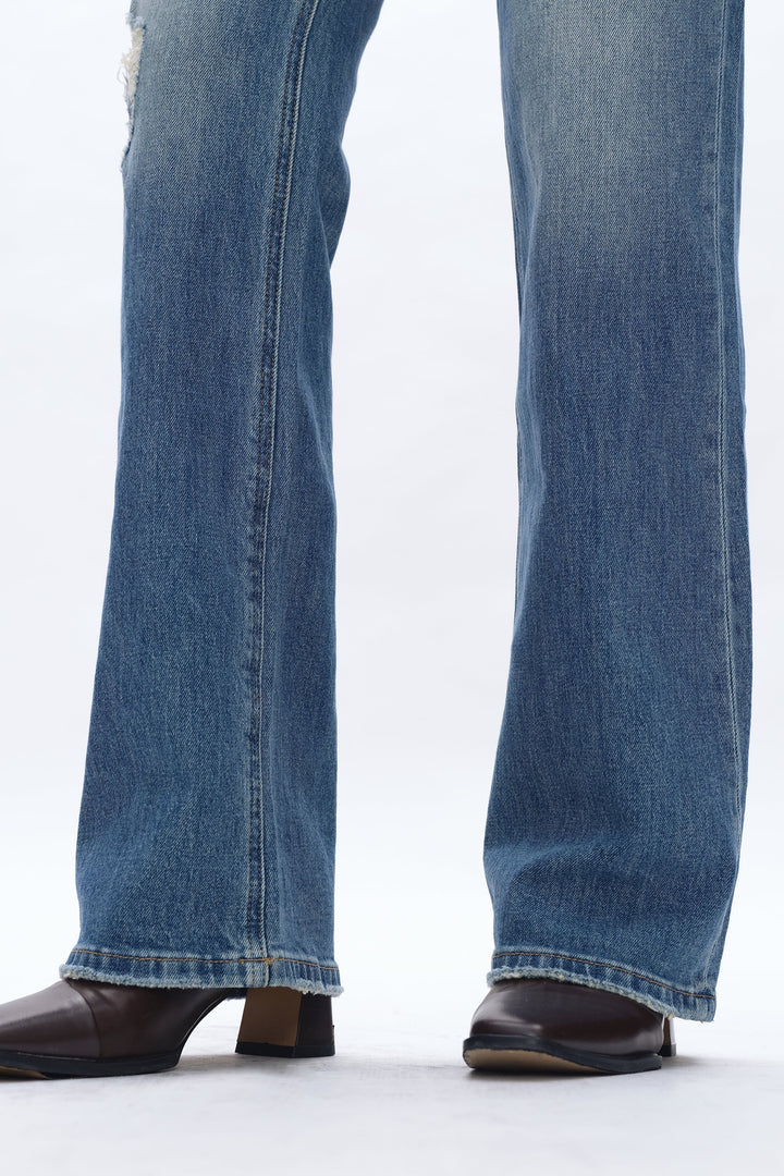 Super High Rise Wide Leg Denim Jeans