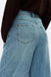 Rhinestone Embellished Wide-Leg Jeans-Wide Leg-BAYEAS