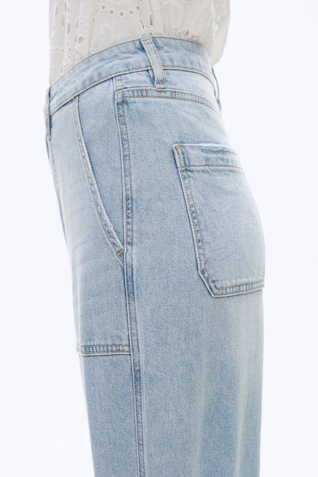 SUPER HIGH RISE BARREL DENIM JEANS BYOX009