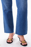 High Rise Ankle Rhinestone Bootcut Jeans