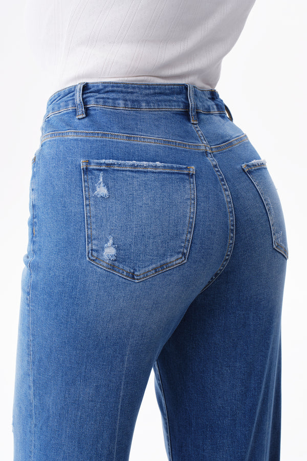 High Rise Wide Leg Jeans