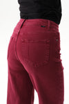 High Rise Cropped Distressed Wide Leg Jeans