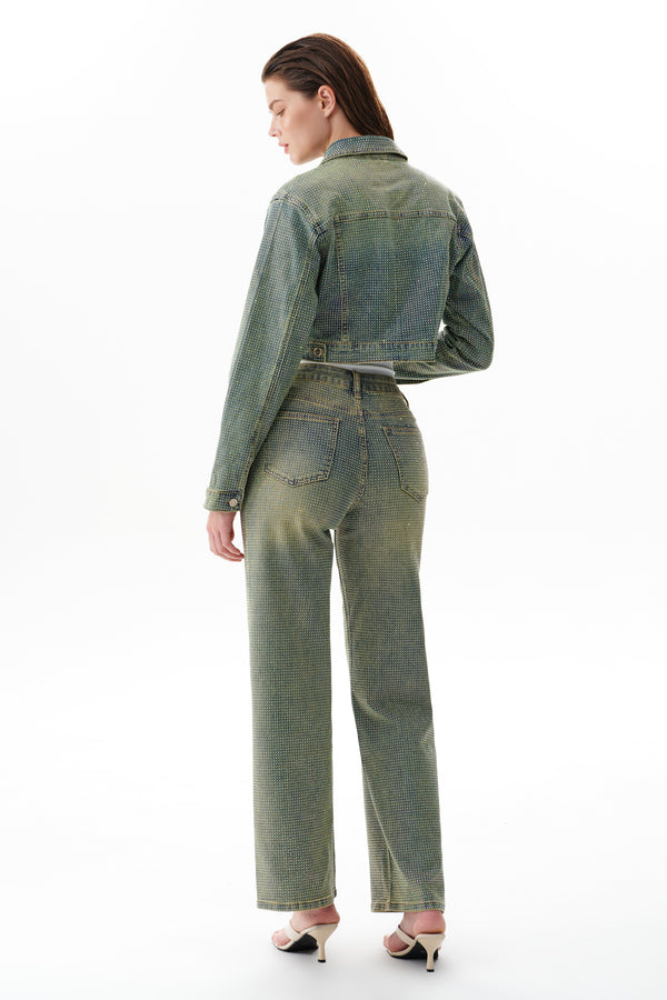 Rhinestone Denim Jacket