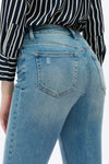Mid Rise Vintage Straight Jeans-Straight-BAYEAS