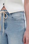 Drawstring Baggy Jeans for Women-Wide Leg-BAYEAS