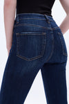 Womens Flare Jeans With Raw Hem-Flare & Bootcut-BAYEAS