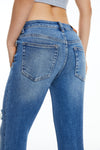 Low Rise Distressed Flare Jeans-Flare & Bootcut-BAYEAS