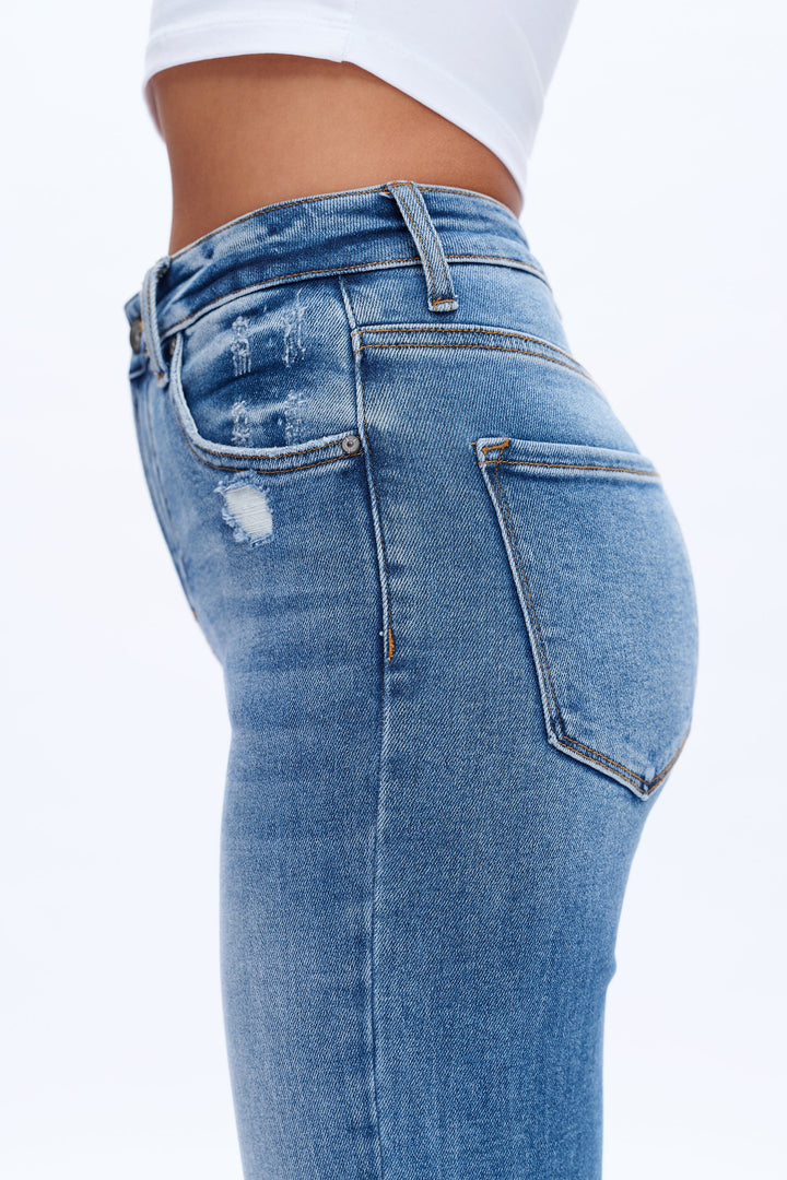 Sarah High Rise Relaxed Straight Denim Jeans