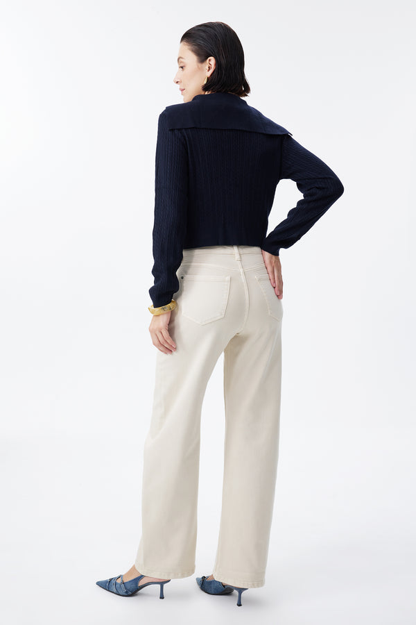 High Rise Stretch Barrel Leg Pants