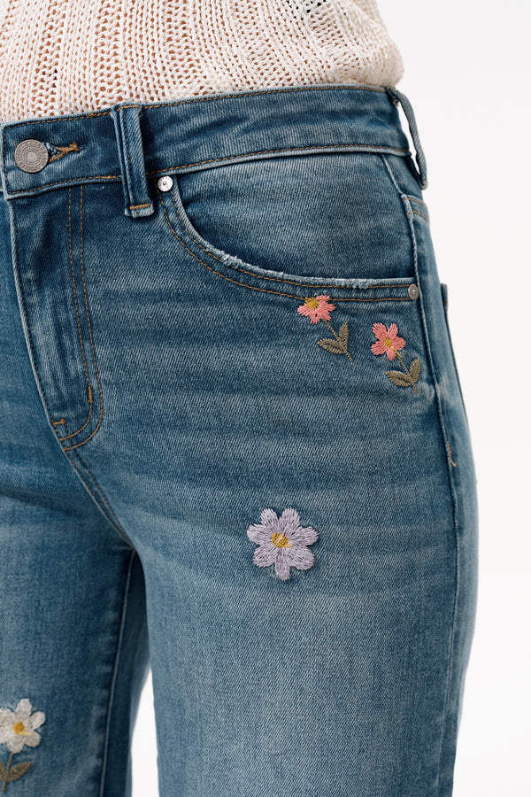 Mid Rise Wide Leg Jeans