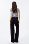 Corduroy Mid Rise Wide Leg Jeans