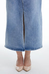 Front Split Denim Skirt