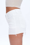 Lisa Raw Edge Hem White Jeans