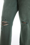 High Rise Distressed Flare Pants