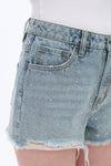 Embellished Denim Shorts