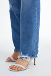 High Rise Straight With Distressed Hem