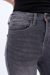 Womens Flare Jeans With Raw Hem-Flare & Bootcut-BAYEAS